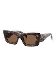 Cat-Eye Plastic Sunglasses With Brown Lens - Tortoise