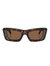 Cat-Eye Plastic Sunglasses With Brown Lens