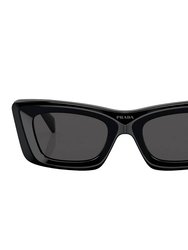 Cat-Eye Plastic Sunglasses With Grey Lens