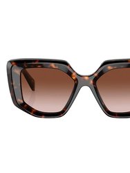 Fashion Plastic Sunglasses With Brown Gradient Lens