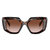 Fashion Plastic Sunglasses With Brown Gradient Lens