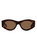 Oval Plastic Sunglasses With Brown Lens