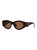 Oval Plastic Sunglasses With Brown Lens - Tortoise