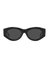 Oval Plastic Sunglasses With Grey Lens