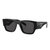 Pillow Plastic Sunglasses With Grey Lens - Black