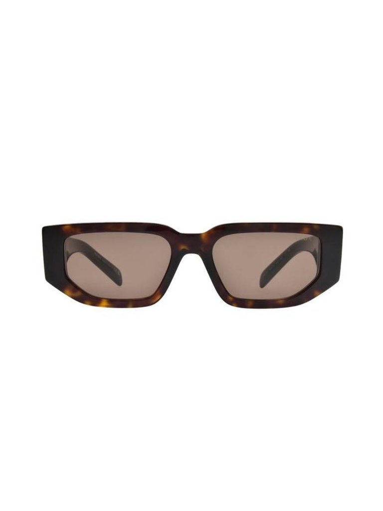 Rectangle Plastic Sunglasses With Brown Lens