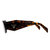 Rectangle Plastic Sunglasses With Brown Mirror Lens