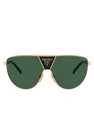 Shield Metal Sunglasses With Green Lens