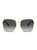 Square Metal Sunglasses With Grey Gradient Lens