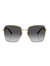 Square Metal Sunglasses With Grey Gradient Lens