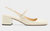 Women Mary Jane Avorio Patent Leather Slingback Pumps - Ivory