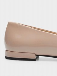 Women'S Patent Calfskin Logo Ballerina Flats