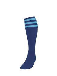 Childrens/Kids Football Socks - Navy/Sky Blue - Navy/Sky Blue