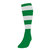 Childrens/Kids Hooped Football Socks - Emerald Green/White - Emerald Green/White