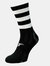 Childrens/Kids Pro Hooped Football Mid Socks - Black/White - Black/White