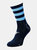 Childrens/Kids Pro Hooped Football Mid Socks - Navy/Sky Blue - Navy/Sky Blue