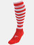Childrens/Kids Pro Hooped Football Socks - Red/White - Red/White