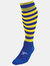Childrens/Kids Pro Hooped Football Socks - Royal Blue/Yellow - Royal Blue/Yellow
