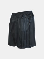 Precision Childrens/Kids Continental Striped Football Shorts (Black) - Black