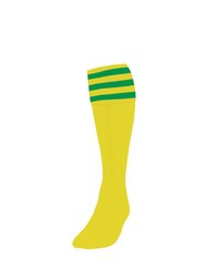 Precision Childrens/Kids Football Socks (Yellow/Emerald Green) - Yellow/Emerald Green