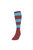 Precision Childrens/Kids Hooped Football Socks (Maroon/Sky Blue) - Maroon/Sky Blue