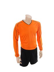 Precision Childrens/Kids Marseille T-Shirt & Shorts Set (Tangerine/Black) - Tangerine/Black