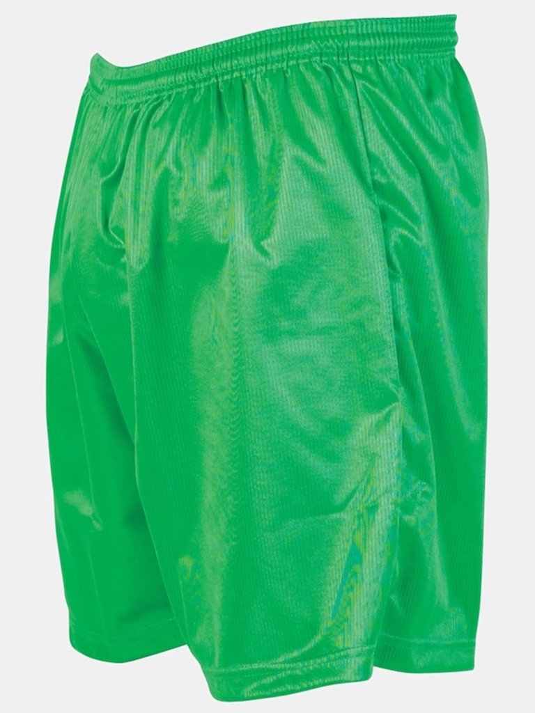 Precision Childrens/Kids Micro-Stripe Football Shorts (Green)