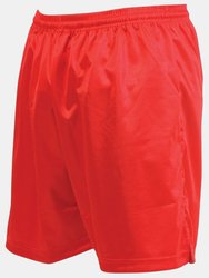 Precision Childrens/Kids Micro-Stripe Football Shorts (Red)