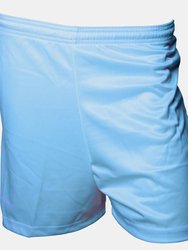 Precision Childrens/Kids Micro-Stripe Football Shorts (Sky Blue) - Sky Blue