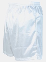 Precision Childrens/Kids Micro-Stripe Football Shorts (White)