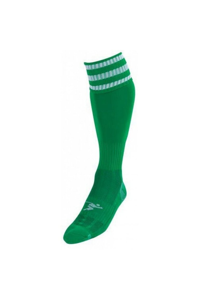 Precision Childrens/Kids Pro Football Socks (Green/White) - Green/White