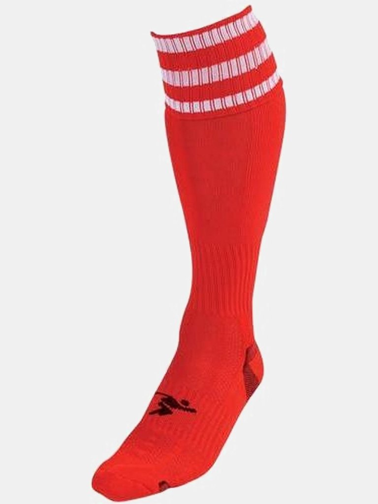 Precision Childrens/Kids Pro Football Socks (Red/White) - Red/White