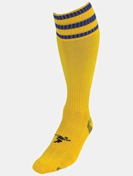 Precision Childrens/Kids Pro Football Socks (Yellow/Royal Blue) - Yellow/Royal Blue