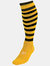 Precision Childrens/Kids Pro Hooped Football Socks (Gold/Black) - Gold/Black