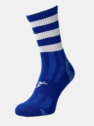 Precision Childrens/Kids Pro Hooped Football Socks - Royal Blue/White