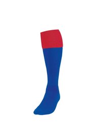 Precision Childrens/Kids Turnover Football Socks (Royal Blue/Red) - Royal Blue/Red