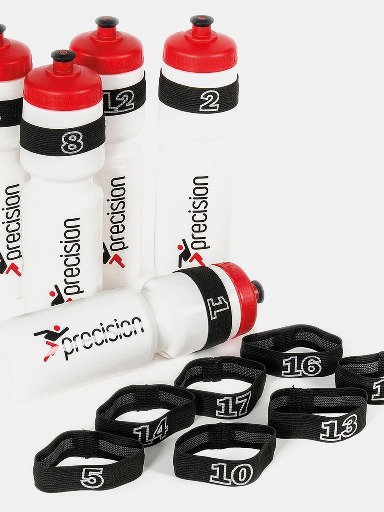 Precision Elastic Bottle Numbers (Pack of 17) (Black/White) (One Size) - Black/White