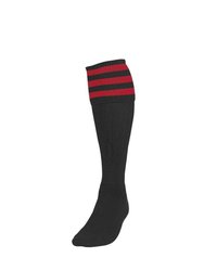 Precision Unisex Adult Football Socks (Black/Red) - Black/Red