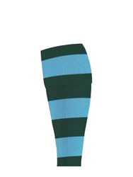 Precision Unisex Adult Hooped Football Socks (Bottle/Sky Blue)