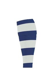 Precision Unisex Adult Hooped Football Socks (Navy/White)