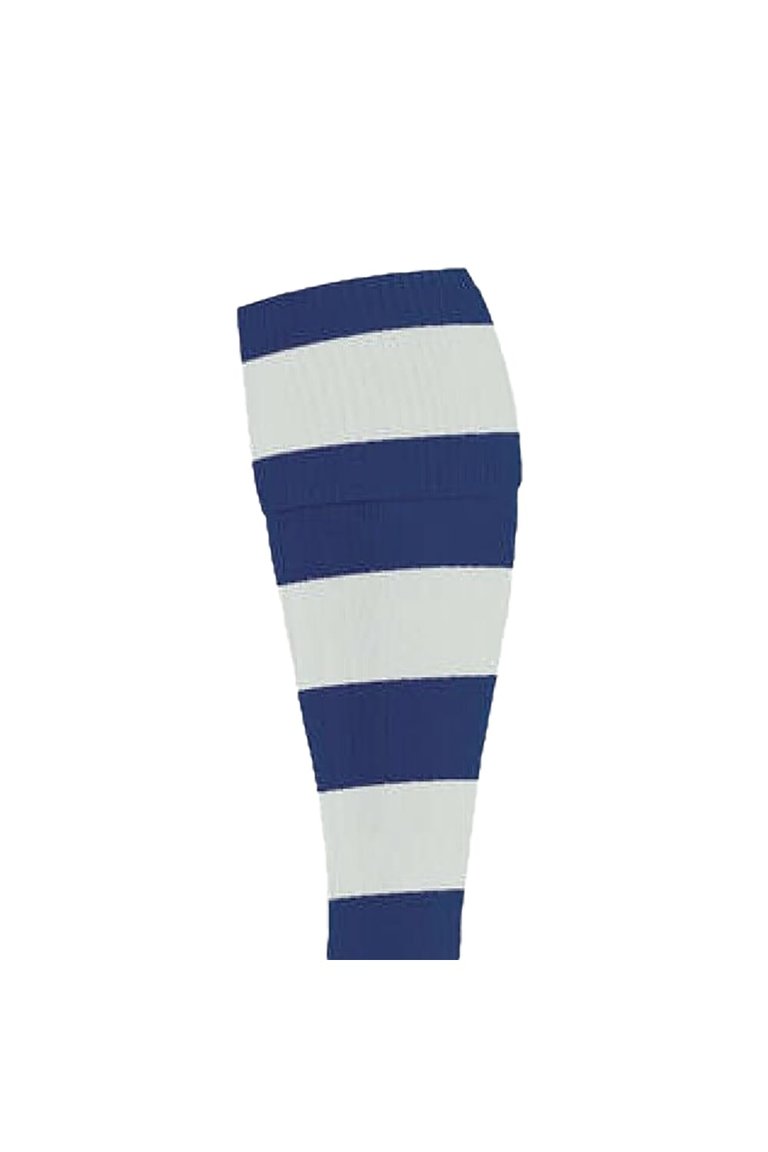 Precision Unisex Adult Hooped Football Socks (Navy/White)