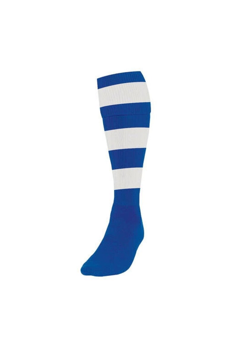 Precision Unisex Adult Hooped Football Socks (Royal Blue/White) - Royal Blue/White