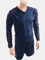 Precision Unisex Adult Marseille T-Shirt & Shorts Set (Navy/Red) - Navy/Red