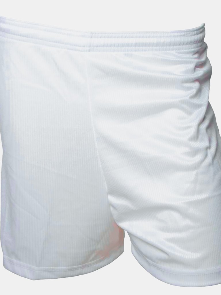 Precision Unisex Adult Micro-Stripe Football Shorts (White) - White