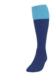 Precision Unisex Adult Turnover Football Socks (Navy/Sky Blue) - Navy/Sky Blue