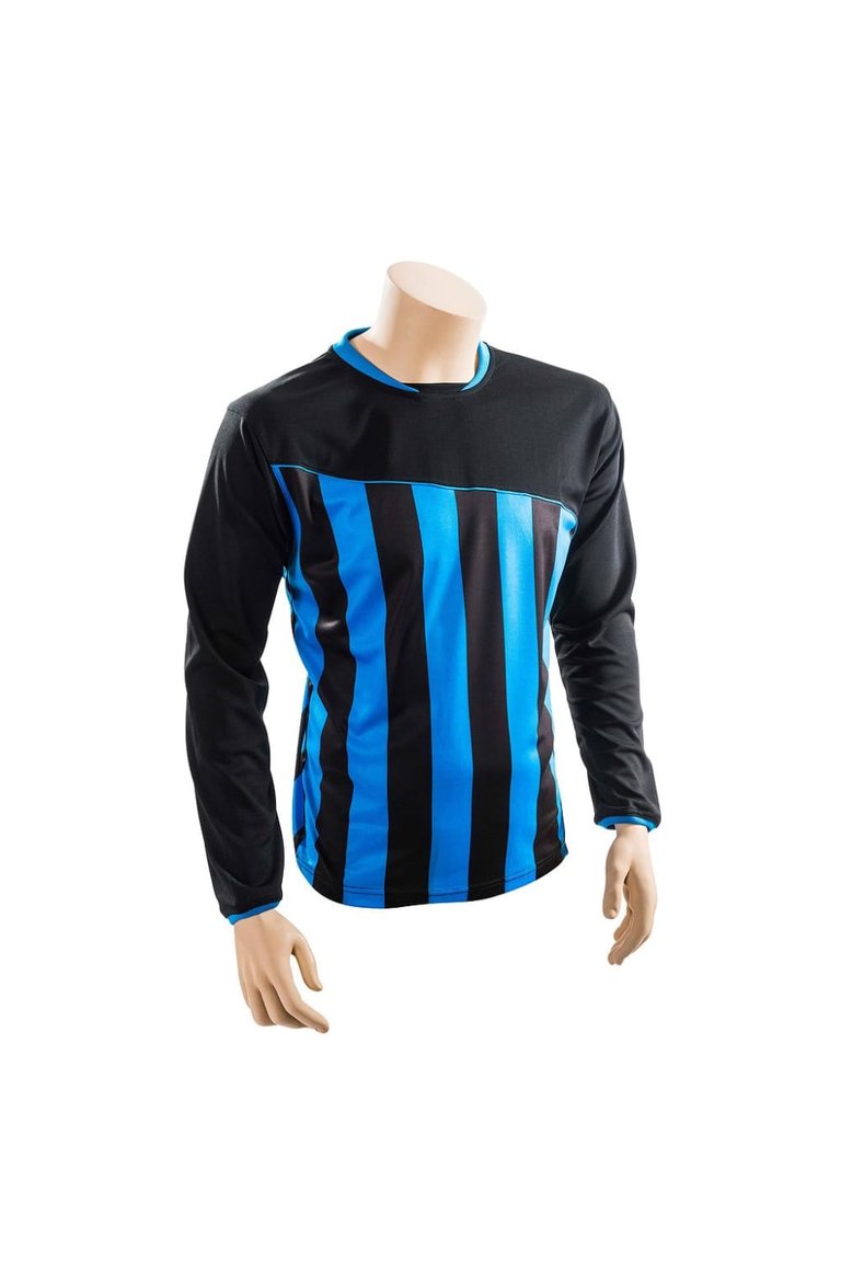 Precision Unisex Adult Valencia Football Shirt (Black/Azure) - Black/Azure