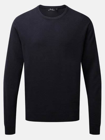 Premier Adults Unisex Cotton Rich Crew Neck Sweater - Navy product