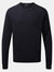 Adults Unisex Cotton Rich Crew Neck Sweater - Navy - Navy