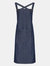 Cross Back Barista Bib Apron - Indigo Denim - Indigo Denim