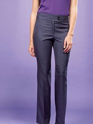 Iris Ladies/Womens Straight Leg Formal Trouser / Workwear - Black Heather - Black Heather
